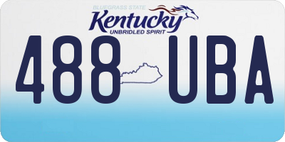 KY license plate 488UBA