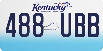 KY license plate 488UBB
