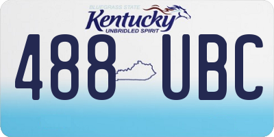 KY license plate 488UBC