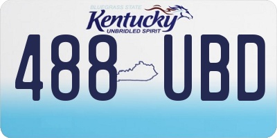 KY license plate 488UBD
