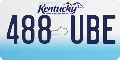 KY license plate 488UBE