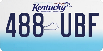 KY license plate 488UBF