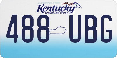 KY license plate 488UBG