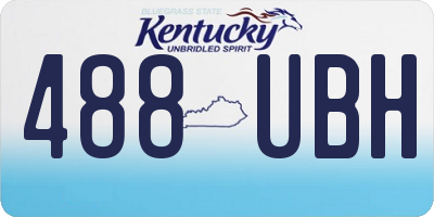 KY license plate 488UBH