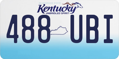 KY license plate 488UBI