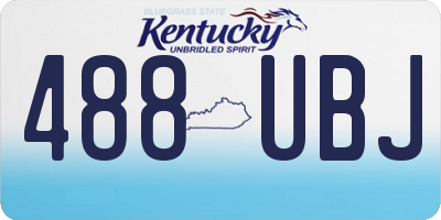 KY license plate 488UBJ