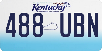 KY license plate 488UBN