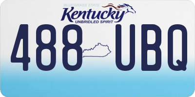 KY license plate 488UBQ