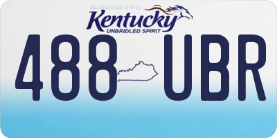 KY license plate 488UBR