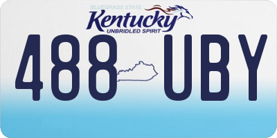 KY license plate 488UBY