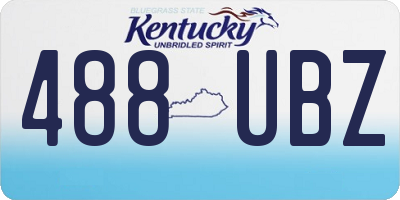 KY license plate 488UBZ