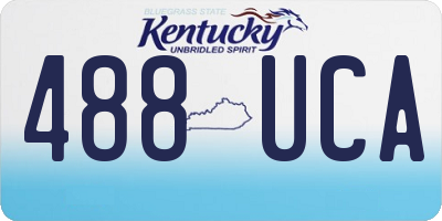 KY license plate 488UCA