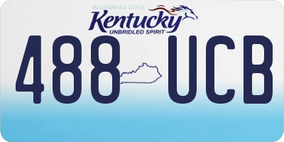 KY license plate 488UCB