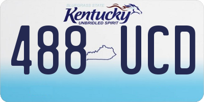 KY license plate 488UCD