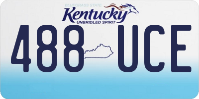 KY license plate 488UCE