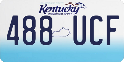 KY license plate 488UCF