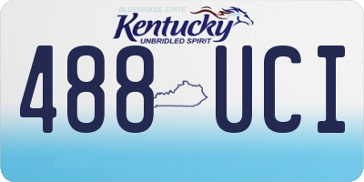 KY license plate 488UCI