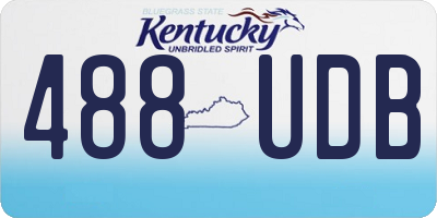 KY license plate 488UDB