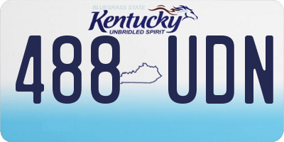 KY license plate 488UDN