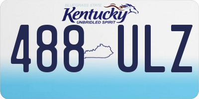 KY license plate 488ULZ