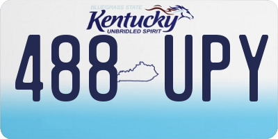 KY license plate 488UPY