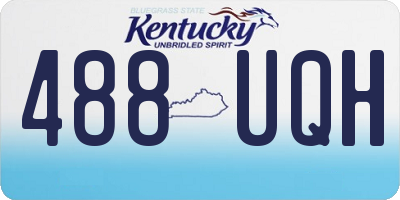 KY license plate 488UQH