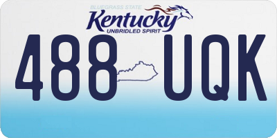 KY license plate 488UQK