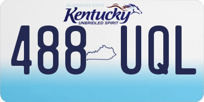 KY license plate 488UQL