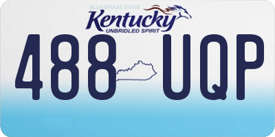 KY license plate 488UQP