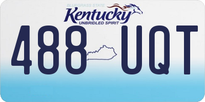 KY license plate 488UQT