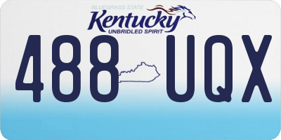 KY license plate 488UQX