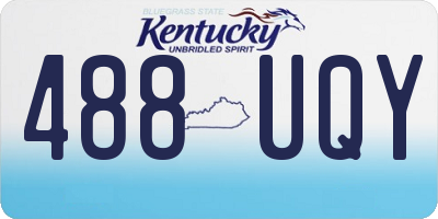 KY license plate 488UQY