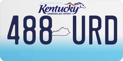KY license plate 488URD