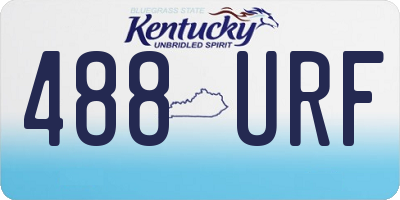 KY license plate 488URF