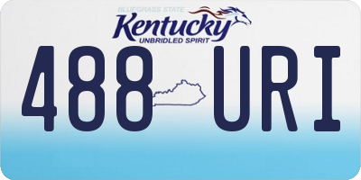 KY license plate 488URI