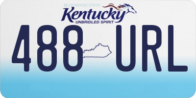 KY license plate 488URL