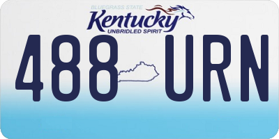 KY license plate 488URN