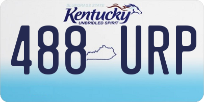 KY license plate 488URP