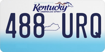 KY license plate 488URQ