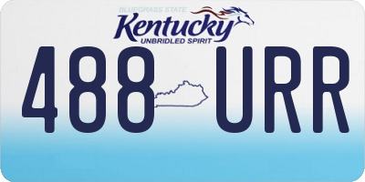 KY license plate 488URR