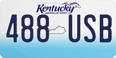 KY license plate 488USB