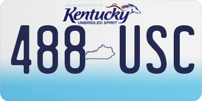 KY license plate 488USC