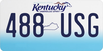 KY license plate 488USG