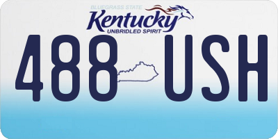 KY license plate 488USH