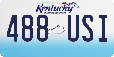 KY license plate 488USI