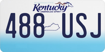 KY license plate 488USJ