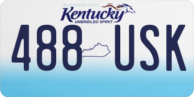 KY license plate 488USK