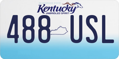 KY license plate 488USL