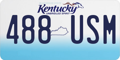 KY license plate 488USM