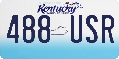 KY license plate 488USR